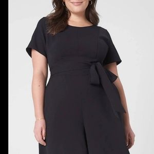 Lane bryant plus size 18 navy self tie belt tailored. rompers  zipper